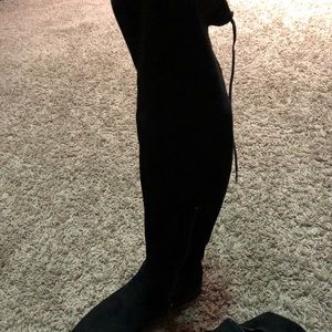 Woman’s over the knee suede boots